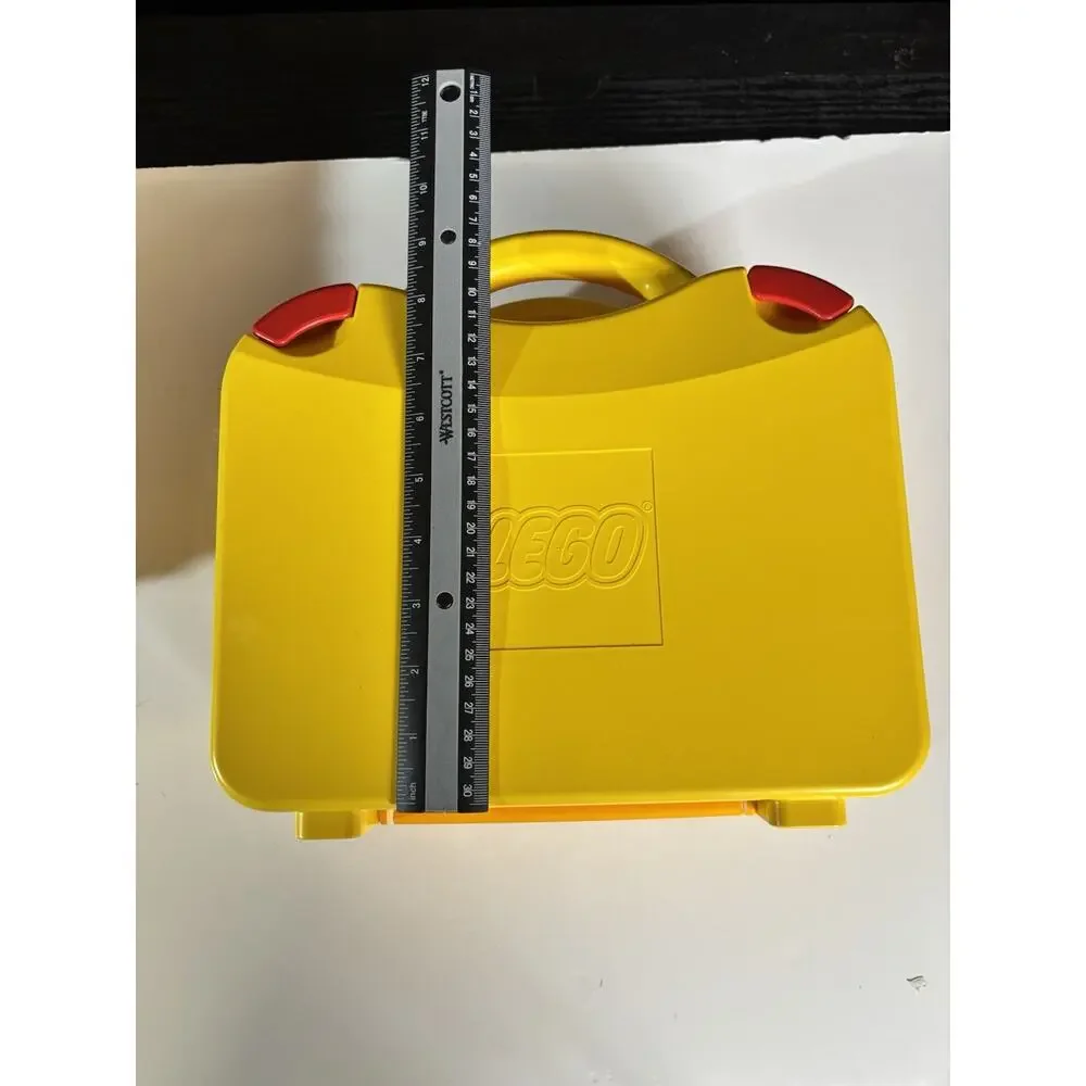 LEGO Set of 2 Storage Carrying Cases Yellow & Orange Adjustable Dividers VG Cond